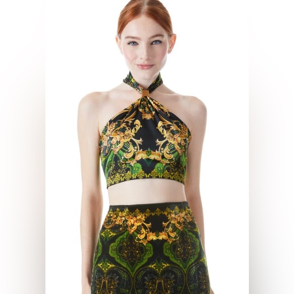 alice and olivia knotted halter top and maxi skirt set NWT S, 2 - Picture 5 of 7